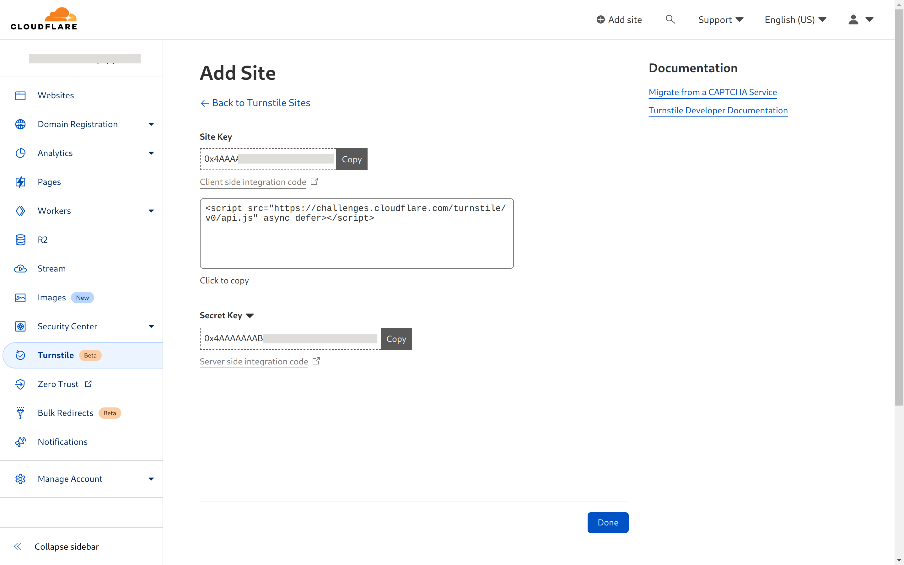 Cloudflare Turnstile preview